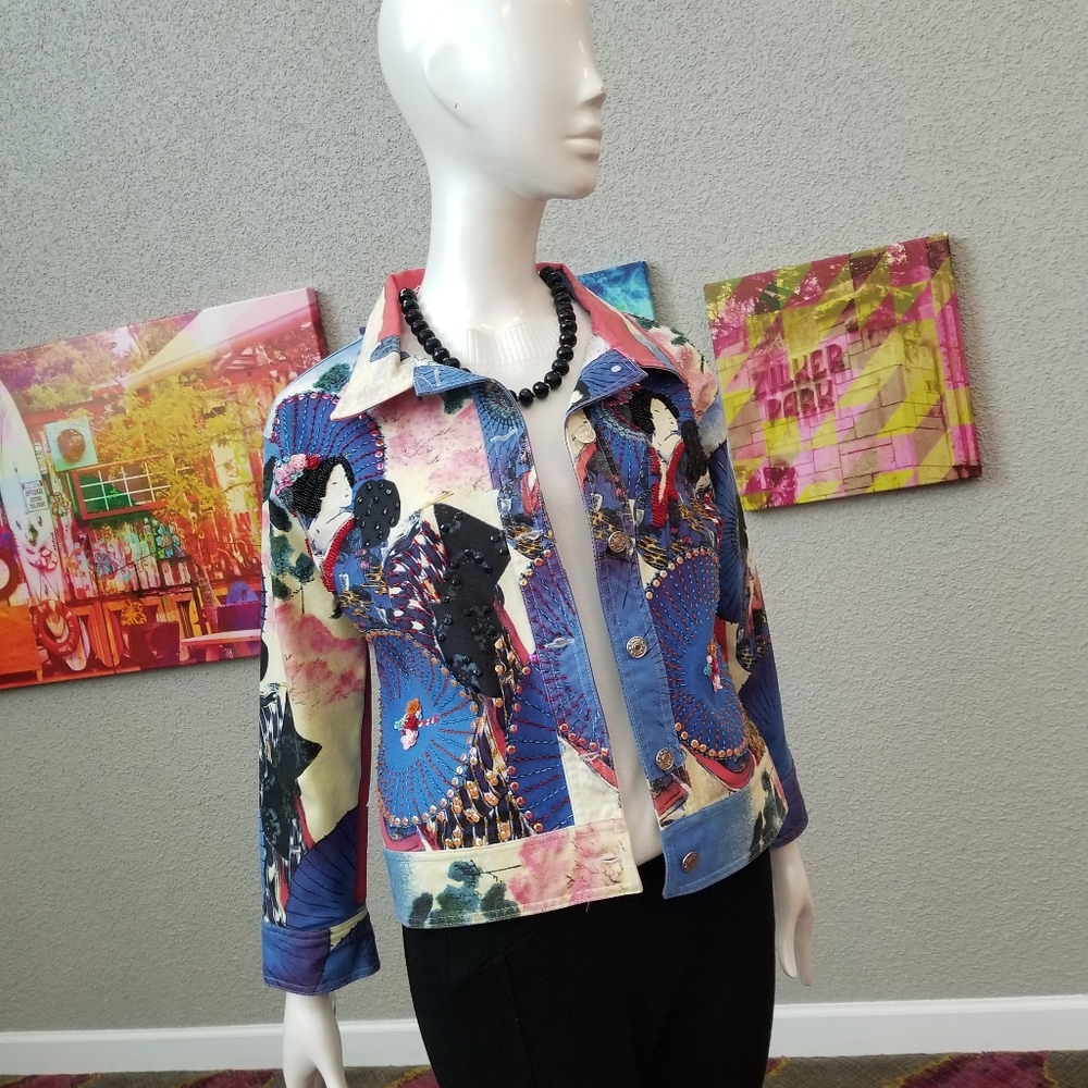 Colorful & Chic Jean Jacket!!💕💕